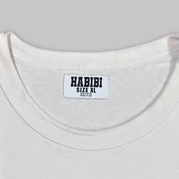 HABIBI Graphic White T-Shirt XL – Arabic Art Back Print - Picture 3 of 3